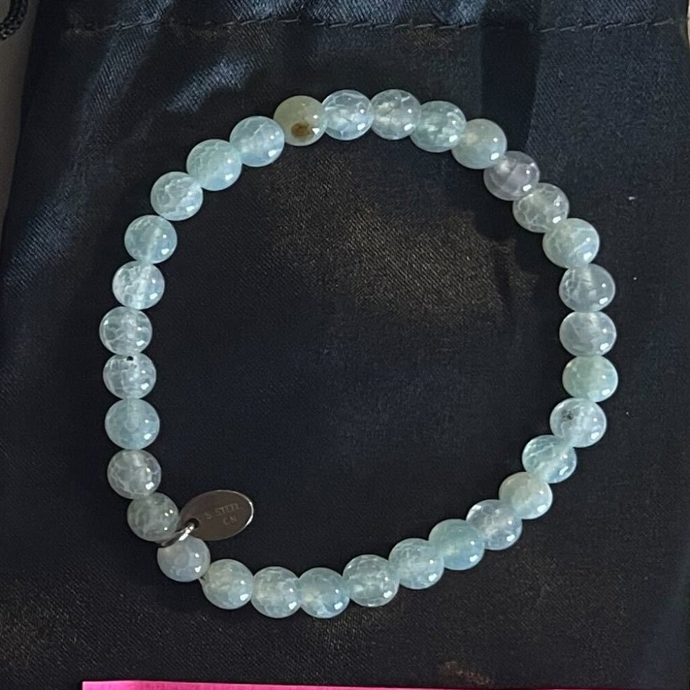 Tocara Karla-FB40001 Blue Agate Stainless Steel Bracelet | 7.5” | C$14